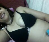 Beautiful girl shows off her big boobs on a video chat