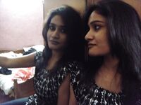 Selfie pictures of Desi girl licking own boobs