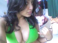 Hot Girls With Big Boobs Exposing Cleavage In Bra