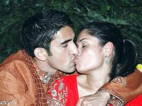 College couples enjoying a nice romantic kiss with their partner