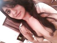 Beautiful college girl seduces her boyfriend with her sexy assets