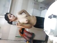 Beautiful college girl seduces her boyfriend with her sexy assets