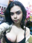 Beautiful college girl takes naughty selfies of her big boobs