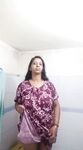 Unsatisfied Indian aunty stripping nude pics in bathroom
