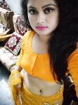 Yellow saree Bengali girl topless selfie pics