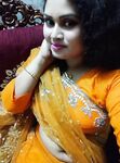 Yellow saree Bengali girl topless selfie pics