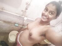 Hot Tamil wife topless in bathroom photos