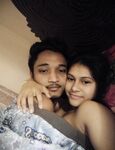 Newly married couple first night romance photos