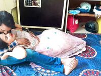 Indian porn wife big boobs pressing and foreplay