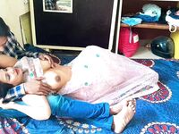 Indian porn wife big boobs pressing and foreplay