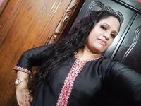 MILF standing topless in bathroom selfie show