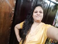 MILF standing topless in bathroom selfie show