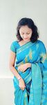 Indian girlfriend in saree showing boobs to lover