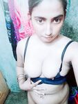 Hairy armpits Indian girl nude in bathroom