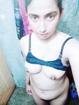 Hairy armpits Indian girl nude in bathroom