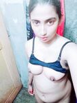 Hairy armpits Indian girl nude in bathroom