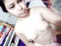 First time boobs show of cute Indian girlfriend