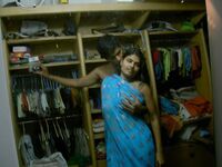 Horny Looking Indian Wife Blue Sari Pictures