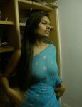 Horny Looking Indian Wife Blue Sari Pictures