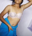 Indian Bhabhi Parveen Transperant Blue Saree