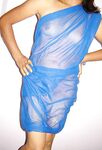 Indian Bhabhi Parveen Transperant Blue Saree