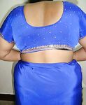 Indian Aunty Bano Blue Blouse Stripped Nude