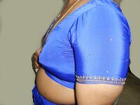 Indian Aunty Bano Blue Blouse Stripped Nude