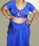 Indian Aunty Bano Blue Blouse Stripped Nude