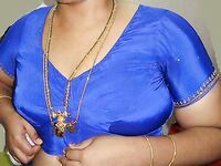 Indian Aunty Bano Blue Blouse Stripped Nude