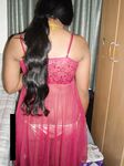 Indian Bhabhi Sadaf Stripping Her Red Nighty