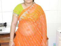 Indian Housewife Kishwar Saree Stripped Nude