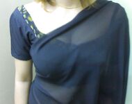 Indian Housewife Hina Sexy Black Saree Pics