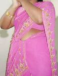 Indian Wife Mahek Pink Saree Stripped Nude
