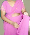 Indian Wife Mahek Pink Saree Stripped Nude