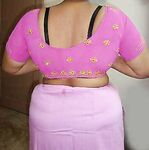 Indian Wife Mahek Pink Saree Stripped Nude