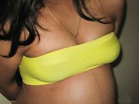 Indian Wife Orange Top Stripped Nude On Bed