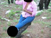 Horny Indian Aunty Veena Stripped Nude In Jungle