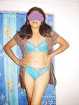 Indian Babe Guddia Sexy Blue Lingerie