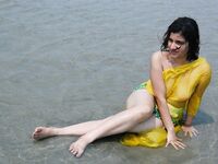 Indian Girl Saira Nude Enjoying On Beach
