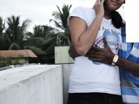 Sexy Indian Girl Gropped By Boyfriend