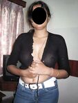 Indian wife opening her blouse for boobs