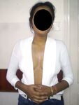 Indian wife opening her blouse for boobs