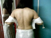 Indian girl after party gettign naked giving her man a blowjob