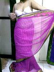 Indian homemaker stripping her traditional indian outfits