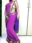 Indian homemaker stripping her traditional indian outfits