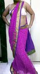 Indian homemaker stripping her traditional indian outfits