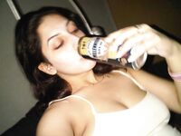 Drunk indian girl showing herself off