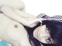 Desi Babe Pressing Her Natural Tits Taking Her Nude Photos