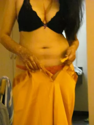 Sexy busty newly married wife strips for husband