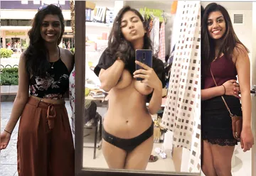 Deceptively big, my Desi boobs overflowing with sinful desire